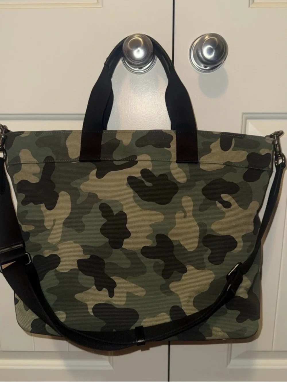 Coach Green Camo Canvas Tote - Picture 3 of 3